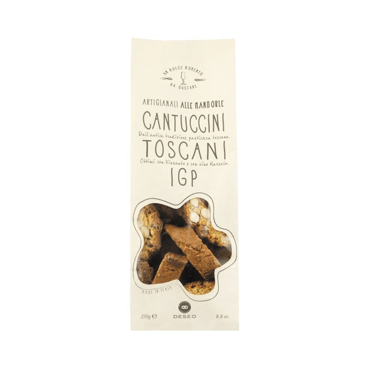 Prajituri traditionale toscane Cantucini cu migdale, Deseo, 250 g