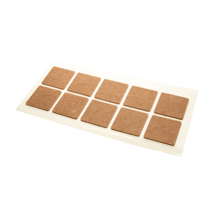 Set 8 protectii autoadezive patrate pentru podea, 50x50 mm
