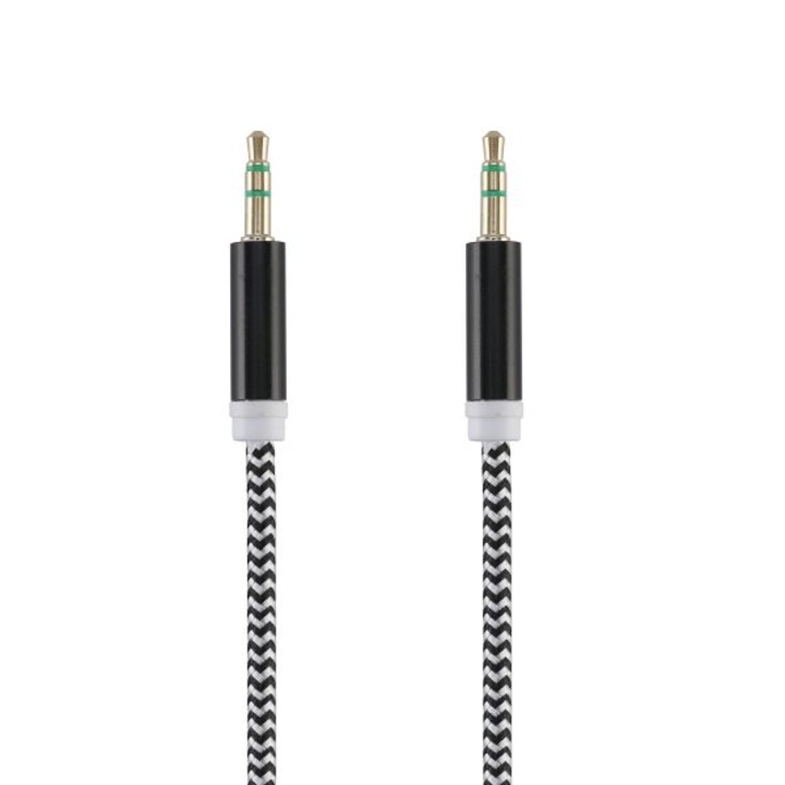 Cablu audio Tellur Basic, Jack 3.5 mm, 1 m, Negru