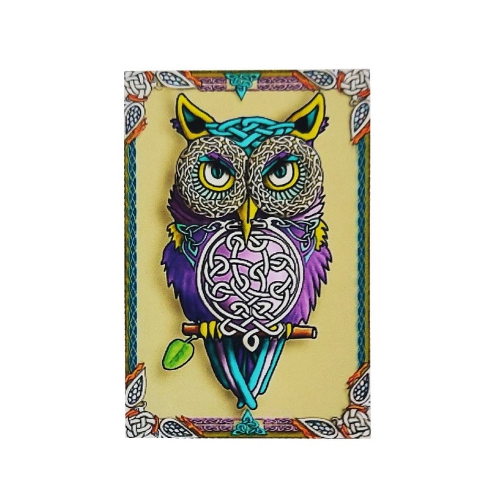 Set pictura cu diamante 5D, Model Bufnita, 50 cm, 173541C-4