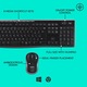 Kit Logitech Wireless Desktop MK270, USB 2.0, layout US INTL, Negru