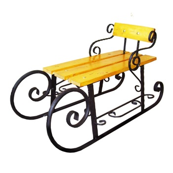 Sanie fier forjat cu spatar 41x83x47 cm Sanie fier forjat cu spatar 41x83x47 cm