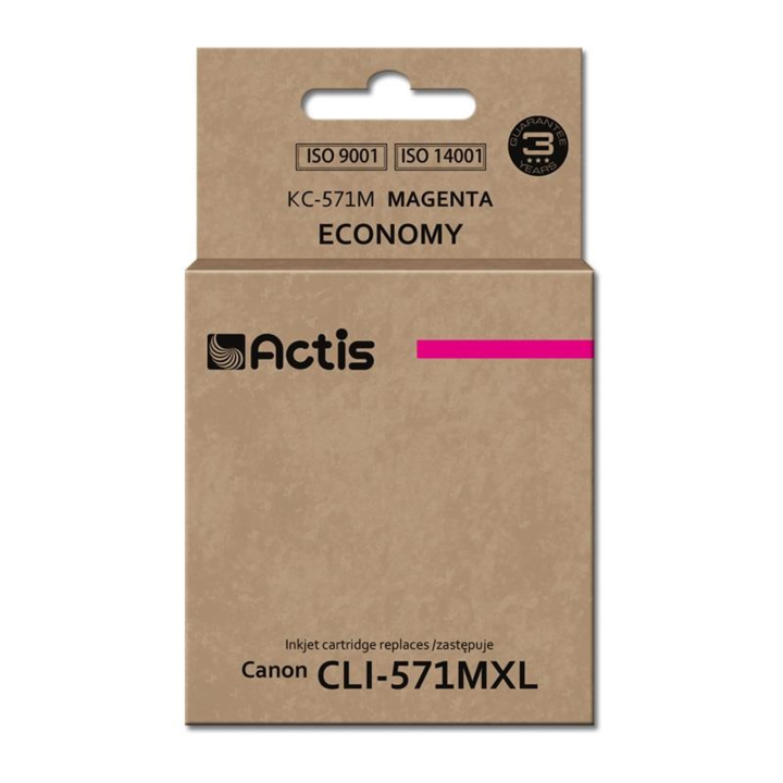 Actis (Canon CLI-571M) Tintapatron Magenta (KC-571M)
