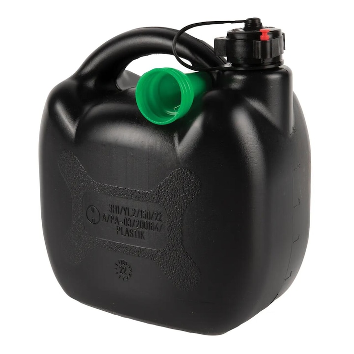 Пластмасова туба 10L с фуния, черен цвят