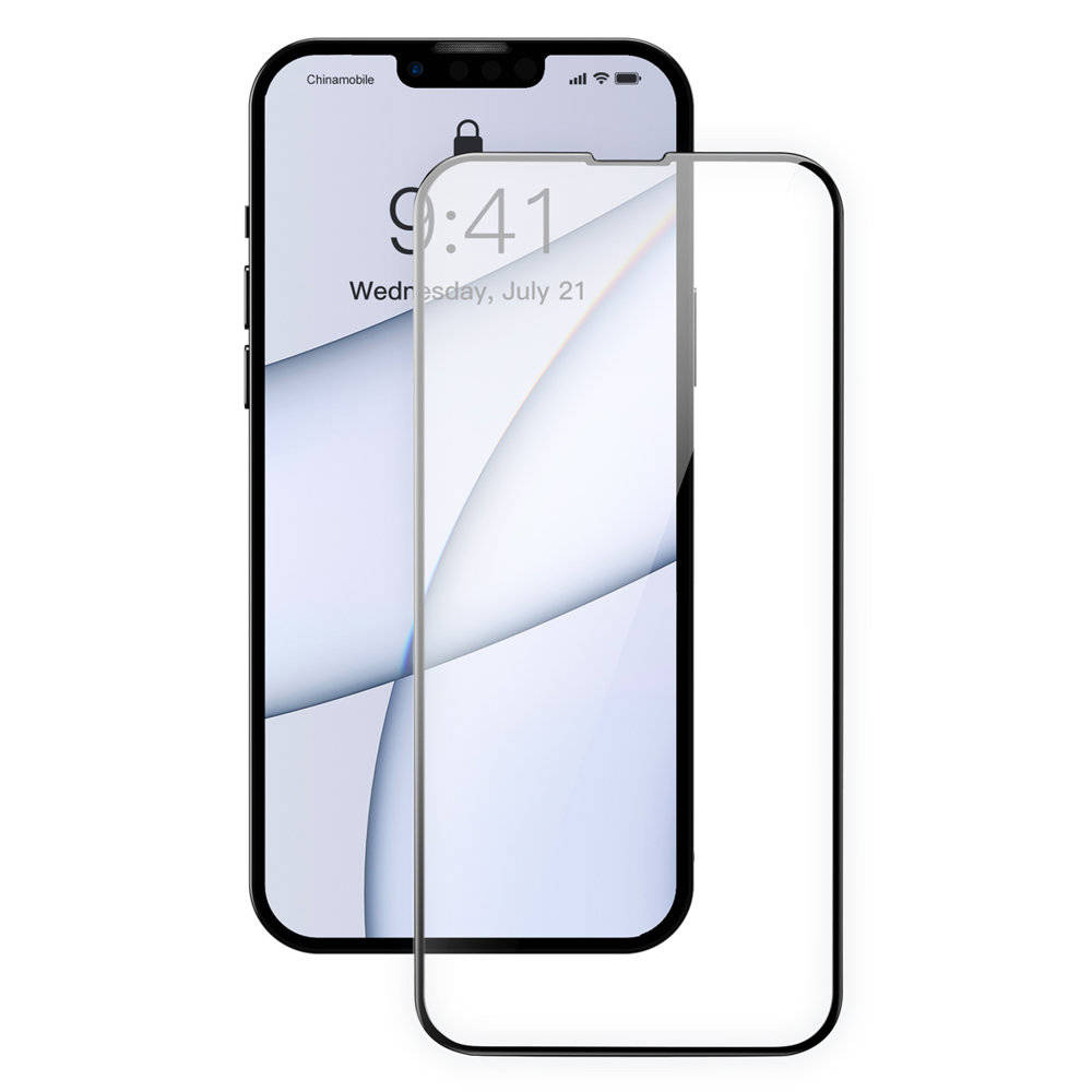 Folie din sticla securizata, cu lipici pe toata suprafata, compatibila cu Iphone 13