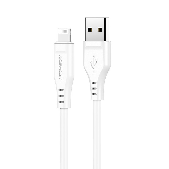 Cablu de Alimentare USB la Lightning, 2.4A, 480Mbps, 1.2m - Acefast (C3-02) - White