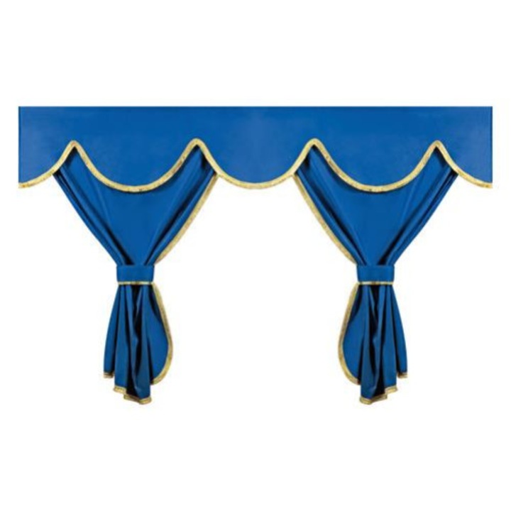 Set 8 perdele camion, Lampa, Privilege Standard, Poliester, Albastru
