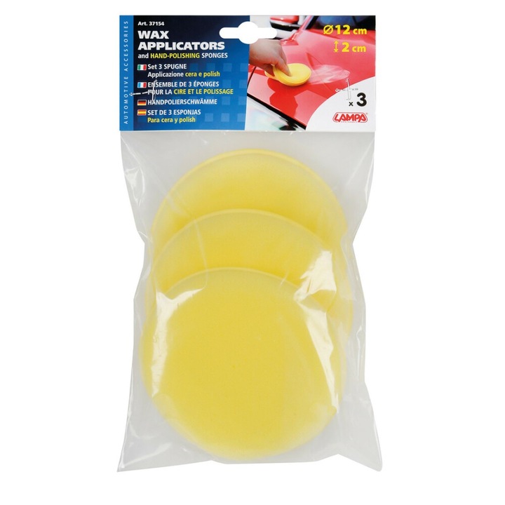 Set 3 bureti auto Lampa, 12cm, Galben