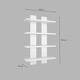 Raft de perete cu 4 polite, suspendat, Nergis, alb, 50 x 80 x 17 cm