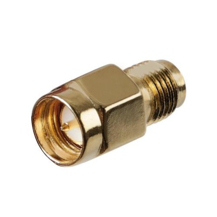 Adaptor antena auto, Lampa, SMA/RP-SMA (de la tata la mama), Auriu