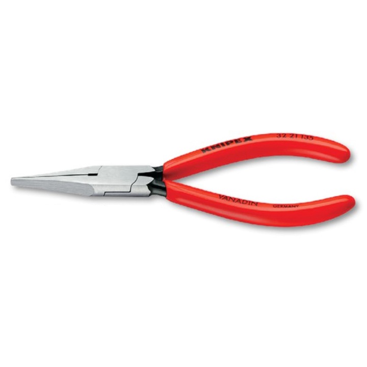 Cleste de Asamblare Esd pentru Electronisti, Falci Inguste, cu Strat Protector Negru Lustruit si Manere cu Manson din Plastic, L 135 Mm, L3 34.0 Mm, W3 12.5 Mm, T1 7.0 Mm, W4 1.4 Mm, T2 1.5 Mm