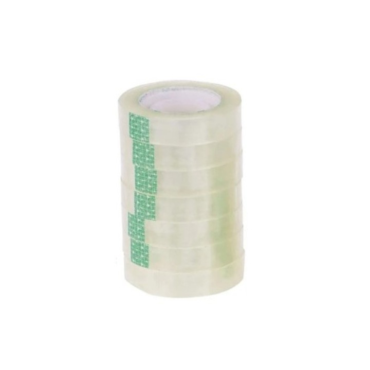 6 tekercses készlet, ragasztószalag, Giftdecor, 10 mx 12 mm, átlátszó