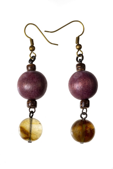 Обеци, Gloria Maris, 74839209 Кафяви, 6 см