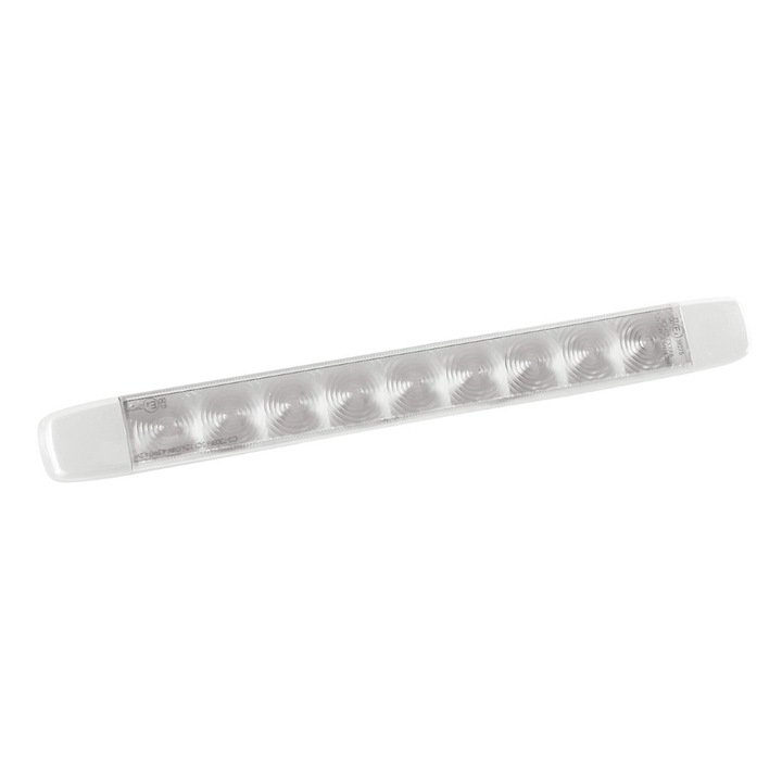 Lumina auxiliara auto, Lampa, 9 LED-uri, Alb, rezistent la apa, 9/32V, 252x25x12mm