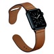 WatchBand™ Pin&Tuck csatos bőrszíj, kompatibilis Apple Watch 1/2/3/4/5/6/7/SE/Nike+ - 38/40/41 mm, kávébarna