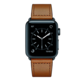 WatchBand™ Pin&Tuck csatos bőrszíj, kompatibilis Apple Watch 1/2/3/4/5/6/7/SE/Nike+ - 38/40/41 mm, kávébarna