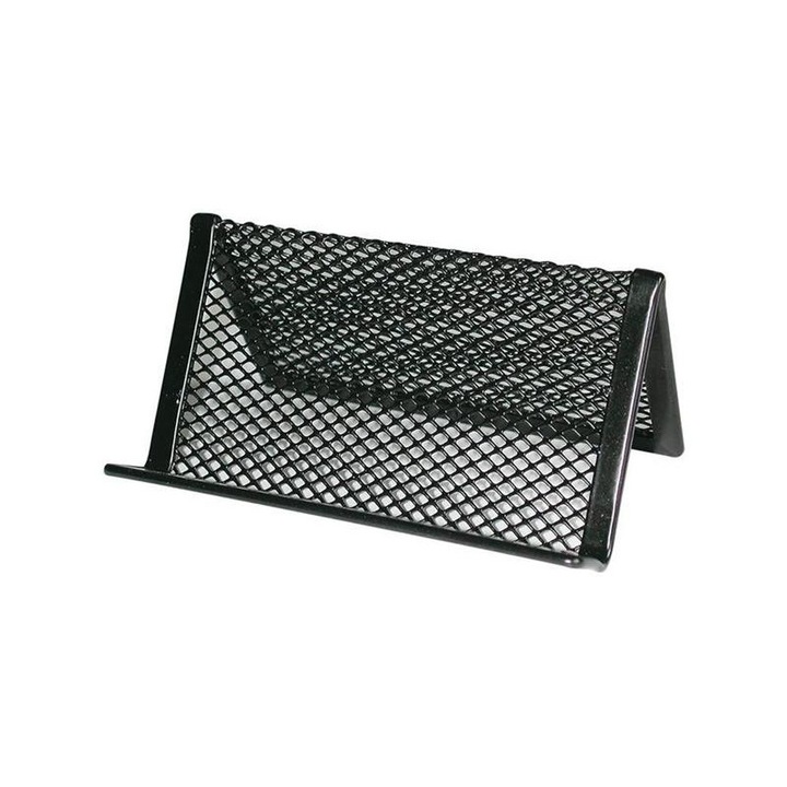 Suport pentru carti de vizita din metal Mesh negru