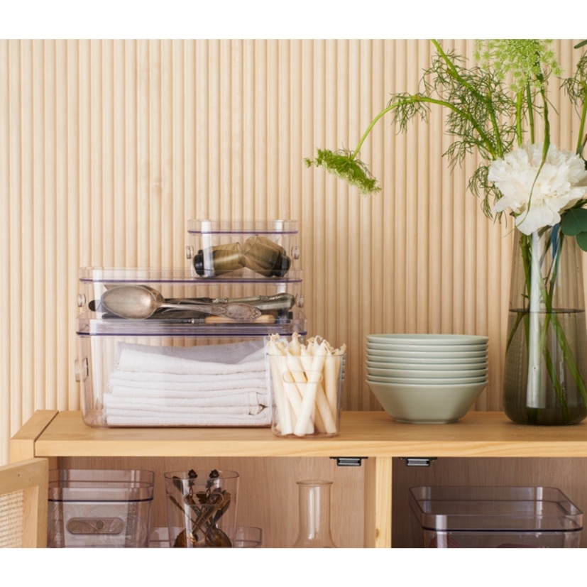 Cutie depozitare SmartStore Compact Slim, organizare alimente frigider ...