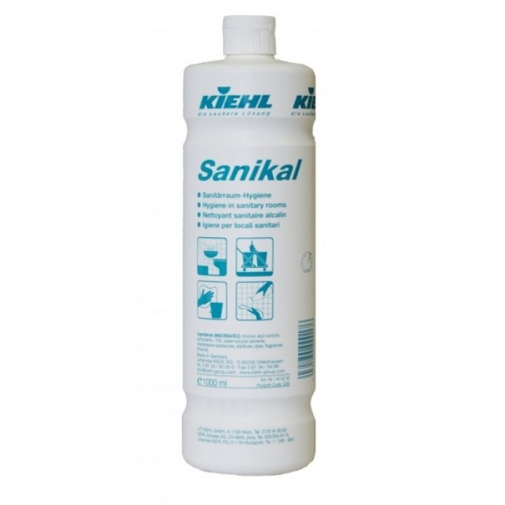 Detergent curatenia de intretinere bai fara acizi si clor Kiehl Sanikal 1L cu parfum de pin