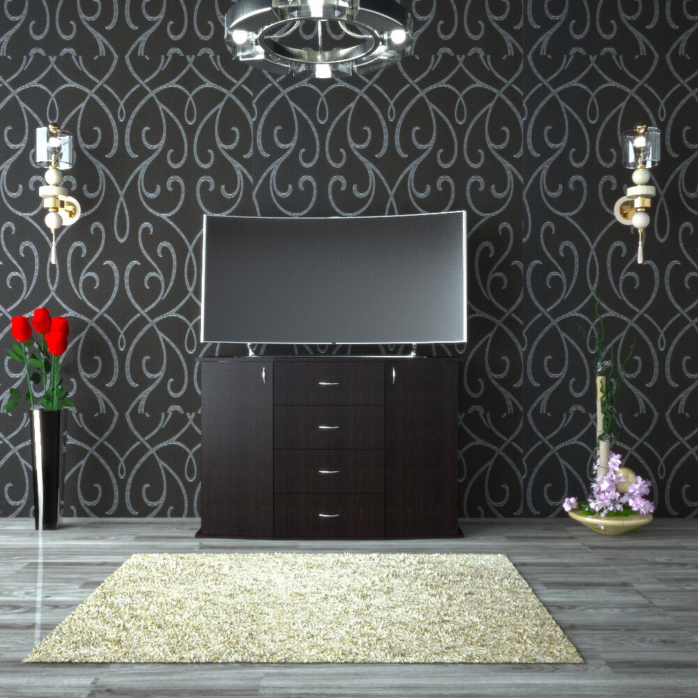 Comoda Polly,wenge,1340x450x900,PAL 16mm