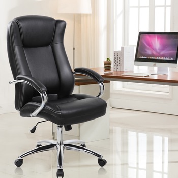 Scaun de birou directorial Kring Franklin, ergonomic, PU, Negru Scaun de birou directorial Kring Franklin, ergonomic, PU, Negru
