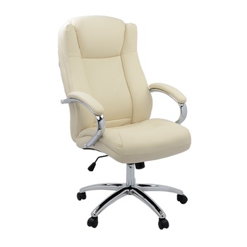 Scaun de birou directorial Kring Franklin, PU, ergonomic, Bej Scaun de birou directorial Kring Franklin, PU, ergonomic, Bej