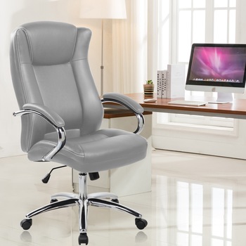 Scaun de birou directorial Kring Franklin, ergonomic, PU, Gri Scaun de birou directorial Kring Franklin, ergonomic, PU, Gri
