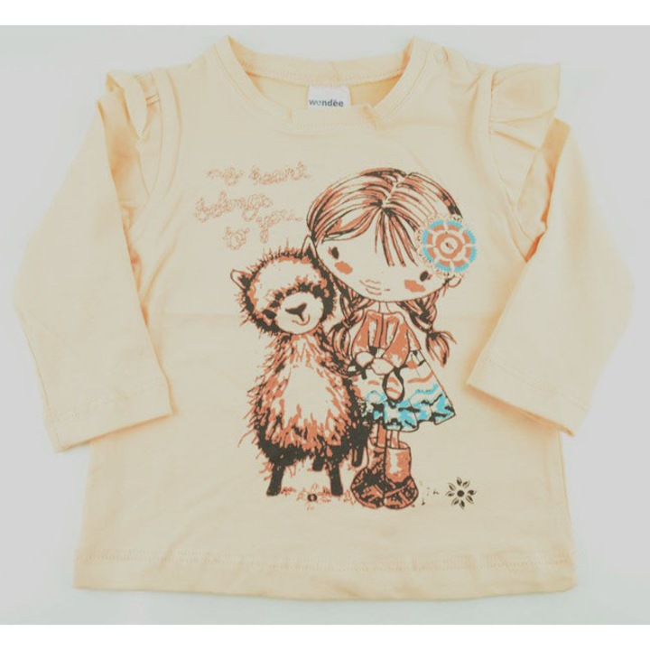 Bluza cu maneca lunga pentru fete Wendee OZFB OZFB 102492-0-74, Somon 2540