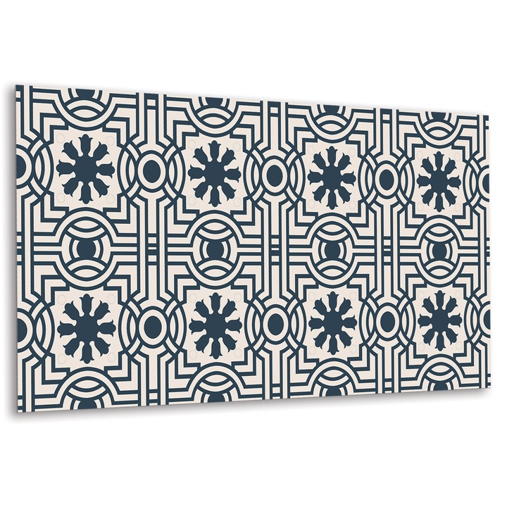 Panou de perete decorativ, model oriental, Gri, 100 cm x 50 cm