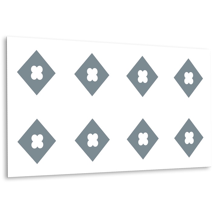 Panou de perete decorativ, Model in diamante, Gri, 100 cm x 50 cm