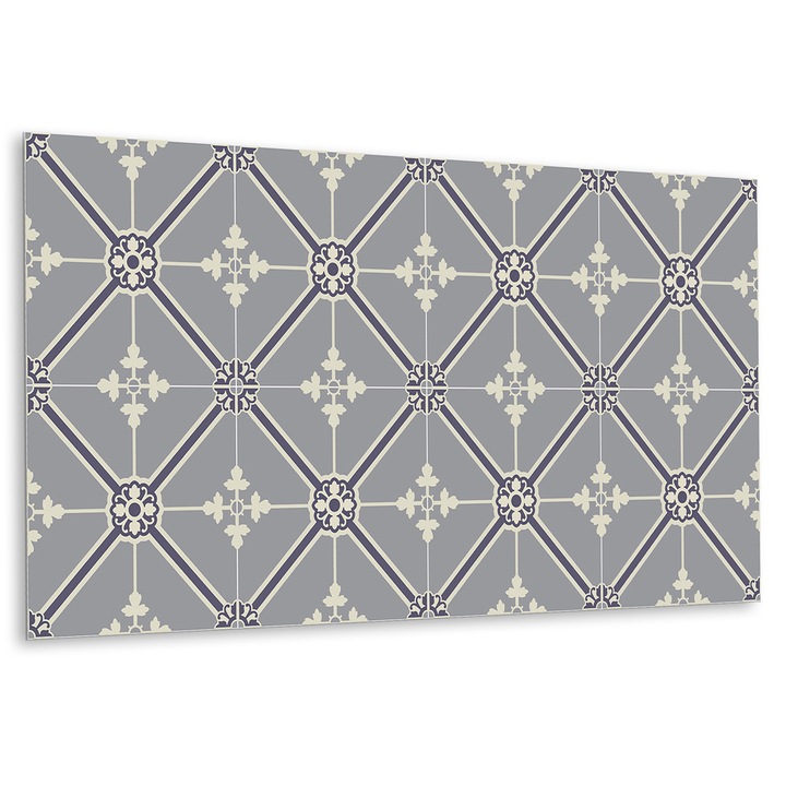 Panou de perete decorativ, Model de curte, Gri, 100 cm x 50 cm