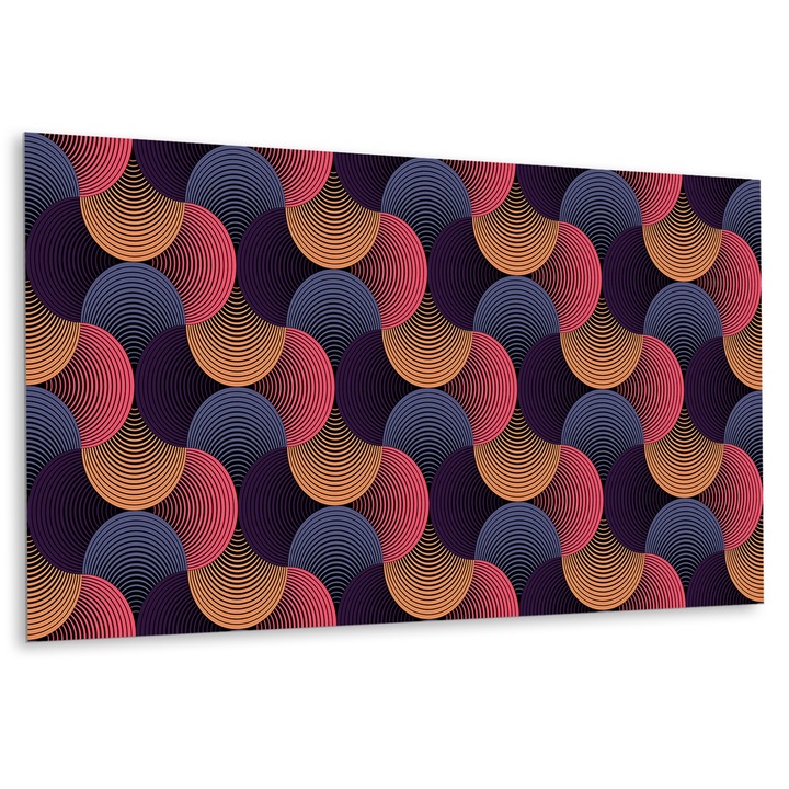 Panou de perete decorativ, Model retro, Multicolor, 100 cm x 50 cm
