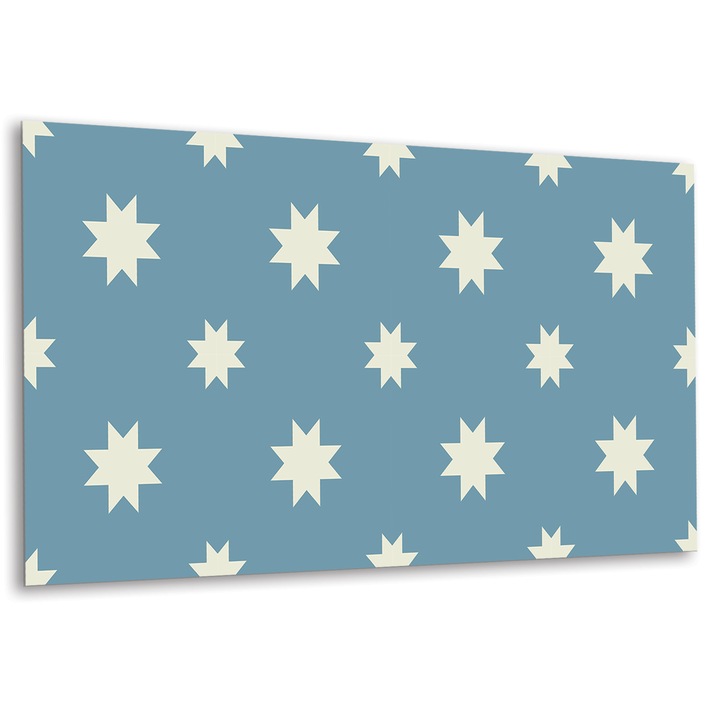 Panou de perete decorativ, Sapte, Albastru, 100 cm x 50 cm