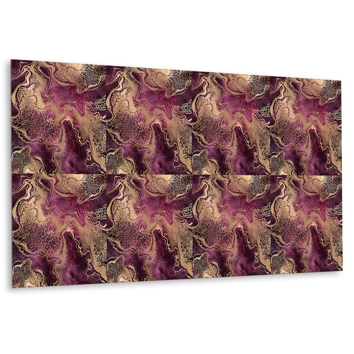 Panou de perete decorativ, Nisip si marmura, Multicolor, 100 cm x 50 cm