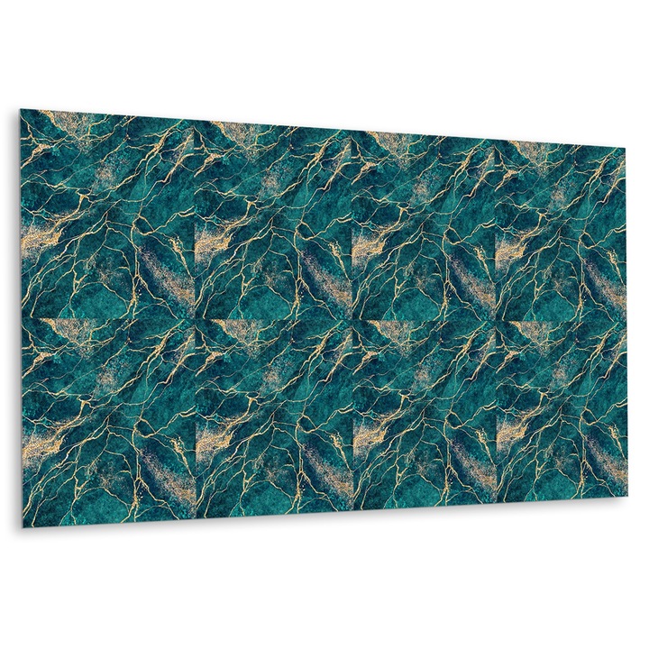 Panou de perete decorativ, Malachit verde, Verde, 100 cm x 50 cm