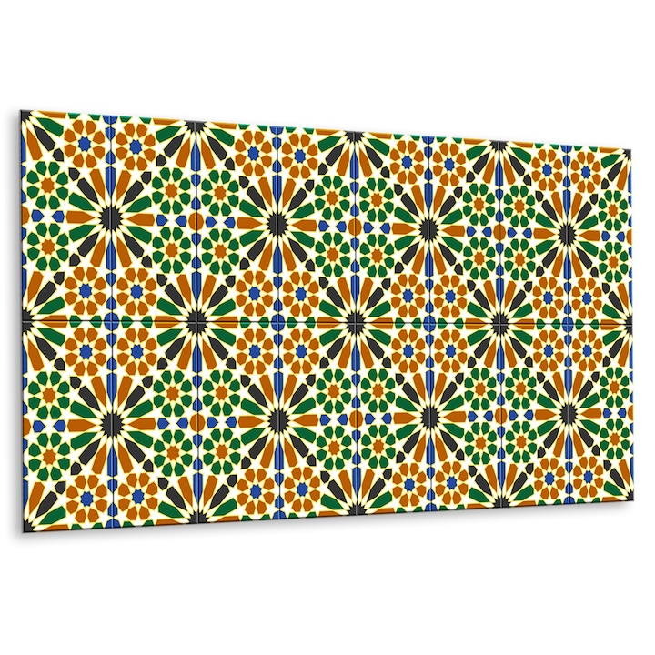 Panou de perete decorativ, Model cubanez, Multicolor, 100 cm x 50 cm