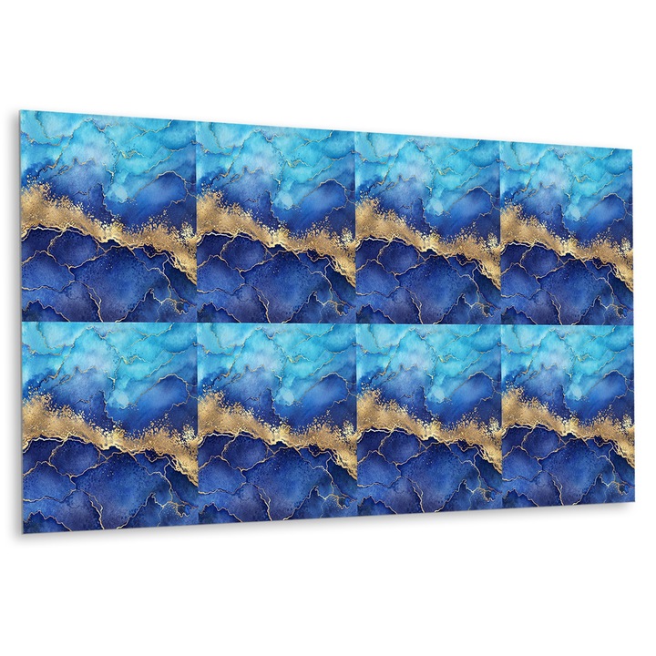 Panou de perete decorativ. mare de marmura. Albastru. 100 cm x 50 cm. 010310540010000020924