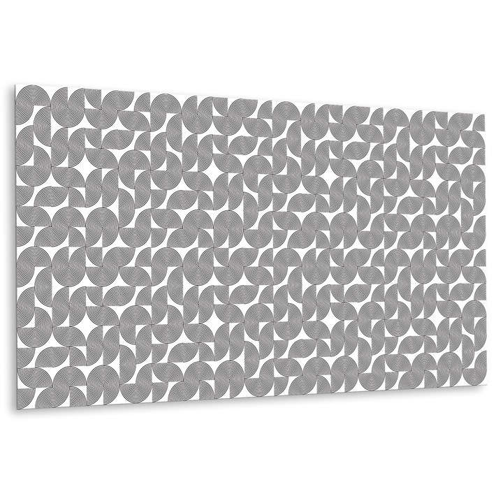 Panou de perete decorativ, Model geometric, Gri, 100 cm x 50 cm