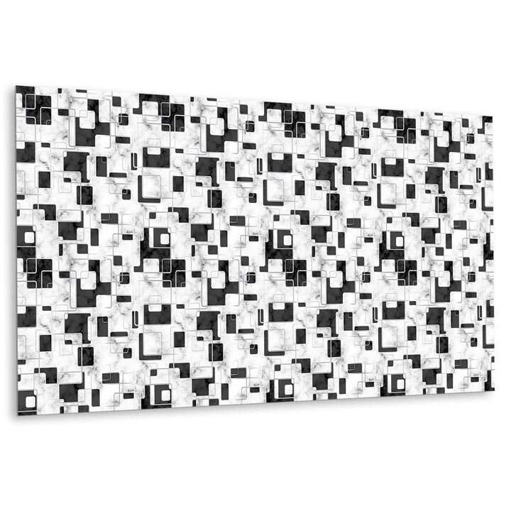 Panou de perete decorativ, Mozaic pe marmura, Gri, 100 cm x 50 cm