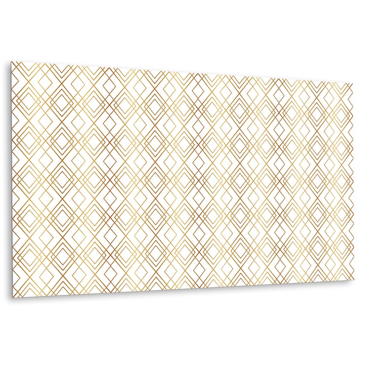 Panou de perete decorativ. Linii de aur. Galben. 100 cm x 50 cm. 010310540010000020982