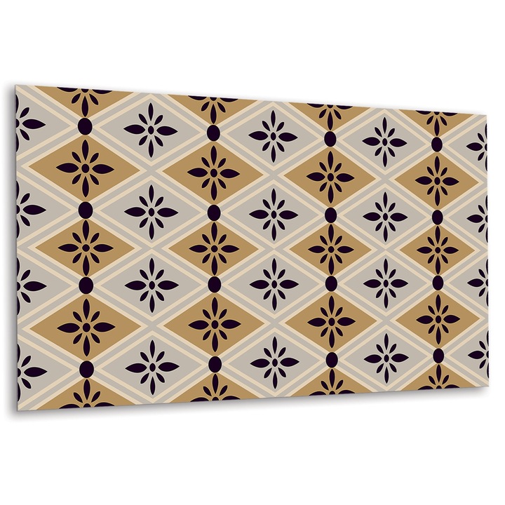 Panou de perete decorativ, motive floral, Multicolor, 100 cm x 50 cm