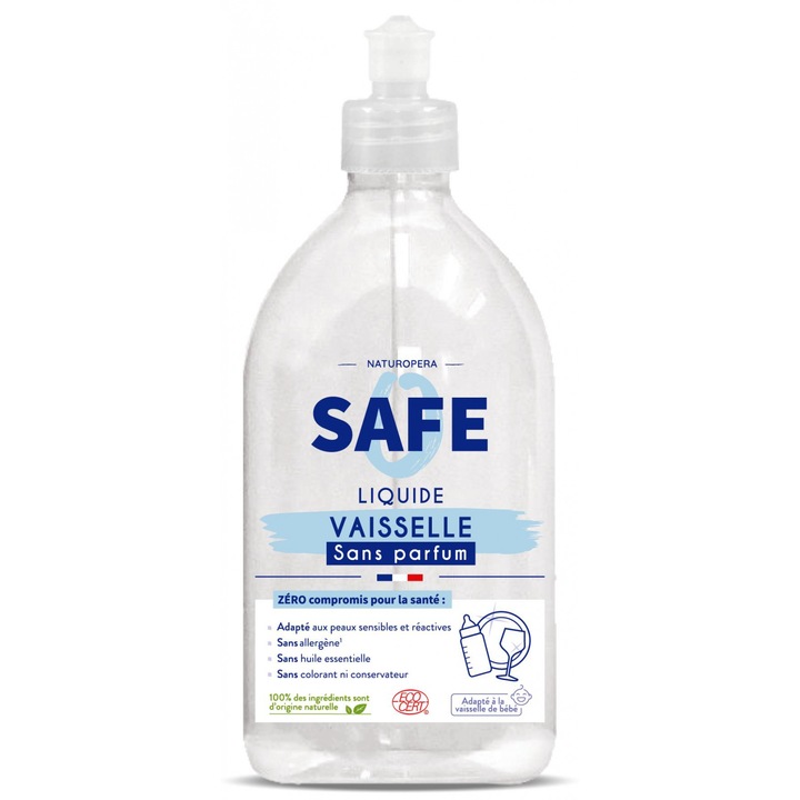 BIO mosogatószer, parfümmentes, allergénmentes Safe