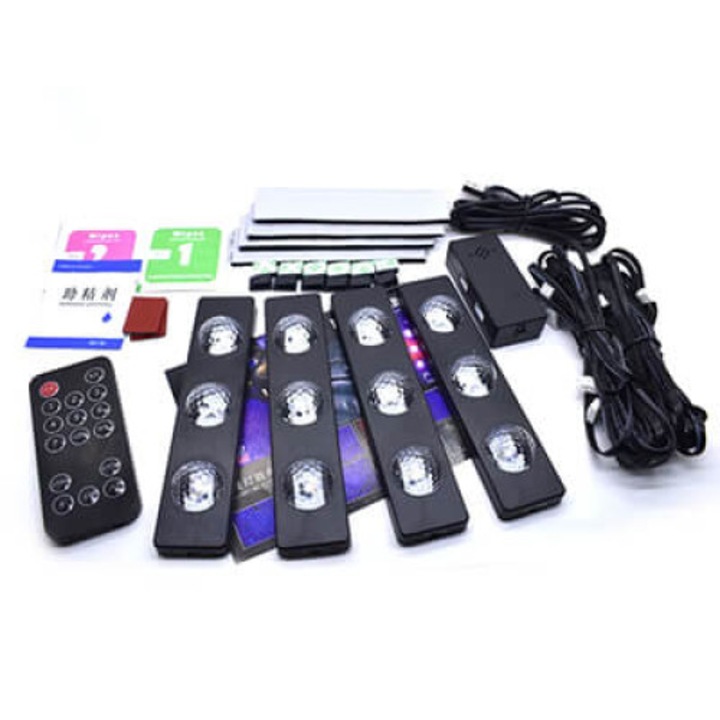 LED lámpák az autó belsejébe DiscoDots, Smania, USB tápegység, Teljesítmény 3,2 W, Méretek 133 × 30 × 19 mm