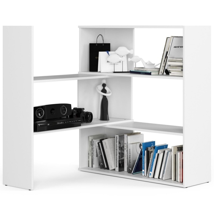 Biblioteca mini, Model TWIST , Akord Furniture Factory , Placa laminata, 45 kg, Alb