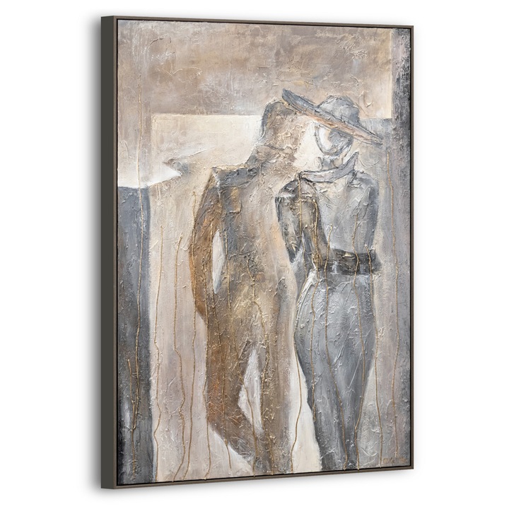 Tablou pictat manual, YS, Cuplu, 80 x 120 cm