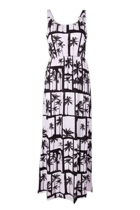 Дамска макси рокля с тропически принт Q/S - 34