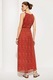 Оранжева дамска макси рокля Comma - 34