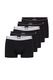 BOSS, Set de boxeri din amestec de bumbac, cu banda logo in talie - 5 perechi, Negru, M