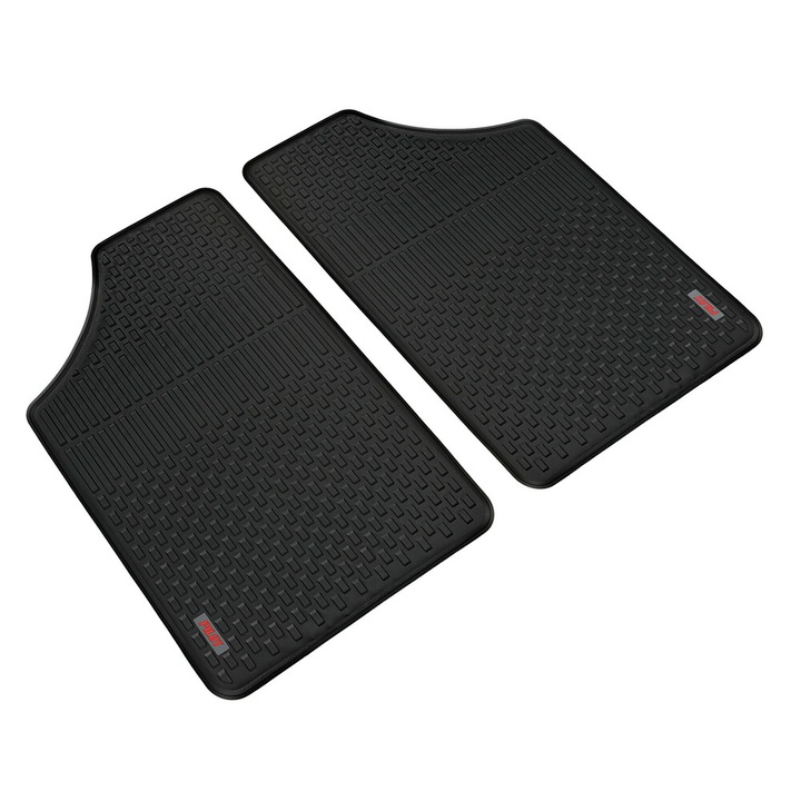 Set 2 covorase auto, Lampa, Anti-alunecare, Cauciuc, 49 x 70 cm, Negru