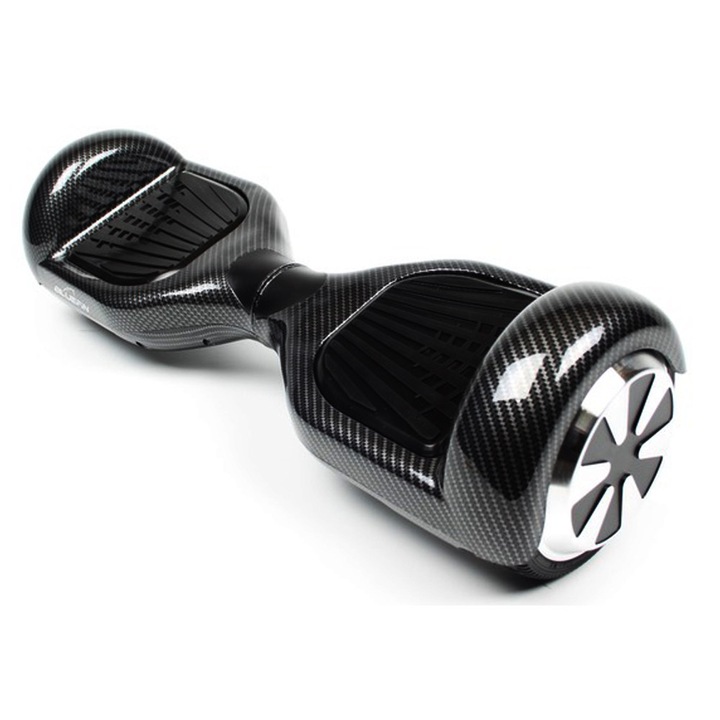 Електрически самобалансиращ скутер Hoverboard SMART SELF BALANCING WHEEL, Гуми 6.5" с дистанционно, Bluetooth и сак, Carbon